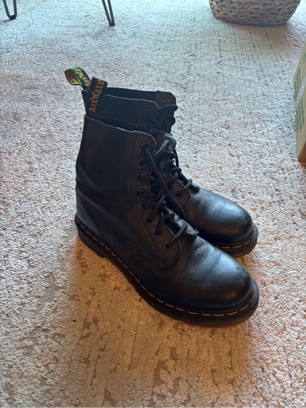 Dr. Martens Black Pascal Leather Boots Women’s 8